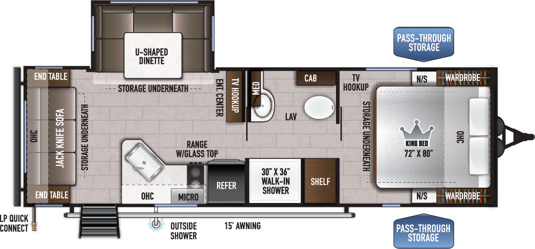 2023 EAST TO WEST RV DELLA TERRA 240RLLE, , floor-plans-day image number 0